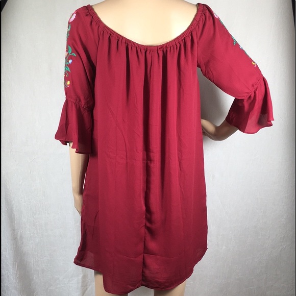 BLUEH CIEL EMBROIDERED Women’s Blouse Size S - Picture 4 of 16